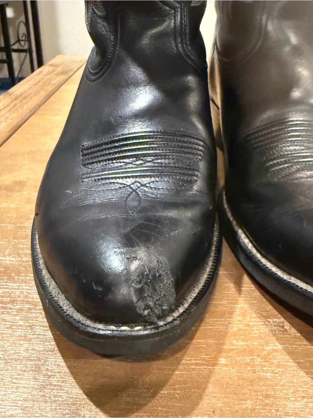 Ariat Men’s Legend Cowboy Boots Black Embroidered Round Toe Sz 13D *FLAW* - Picture 3 of 16